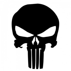 Punisher szablon czaszka